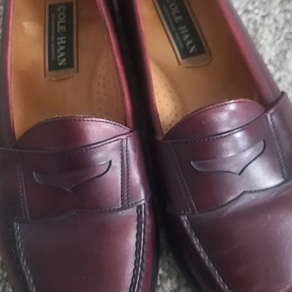 GUC Cole Haan Deep Burgundy Leather Penny Loafers Men 11.5D - Picture 9 of 9